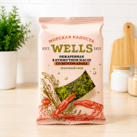 Морская капуста WELLS обжаренная в кунжутном масле со вкусом краба, 5 гр