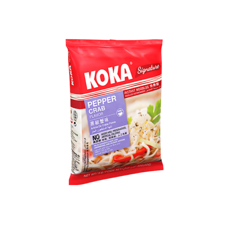 КОКА Сингапурская лапша б/п сигнече со вкусом краба в перечном соусе, 85 г
