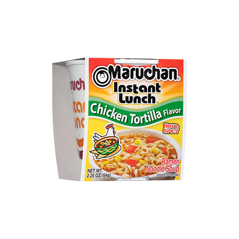 Лапша б\п Маручан Инстант Ланч курица и тортилья, 64 гр