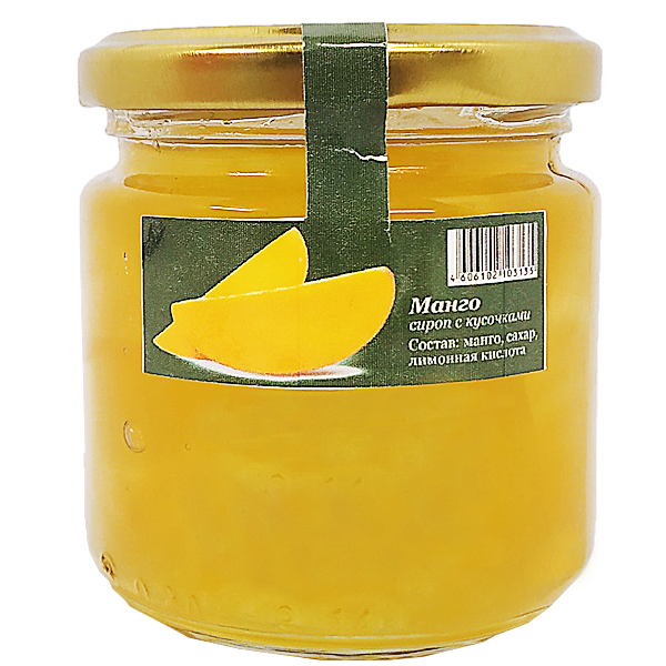 Варенье Манго, сироп с кусочками, 270 гр