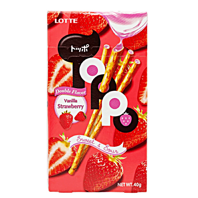 Палочки бисквитные ТОППО с клубничной начинкой, 40 гр