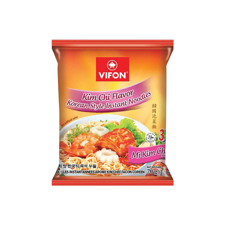 Лапша б/п со вкусом кимчи VIFON, 70 г