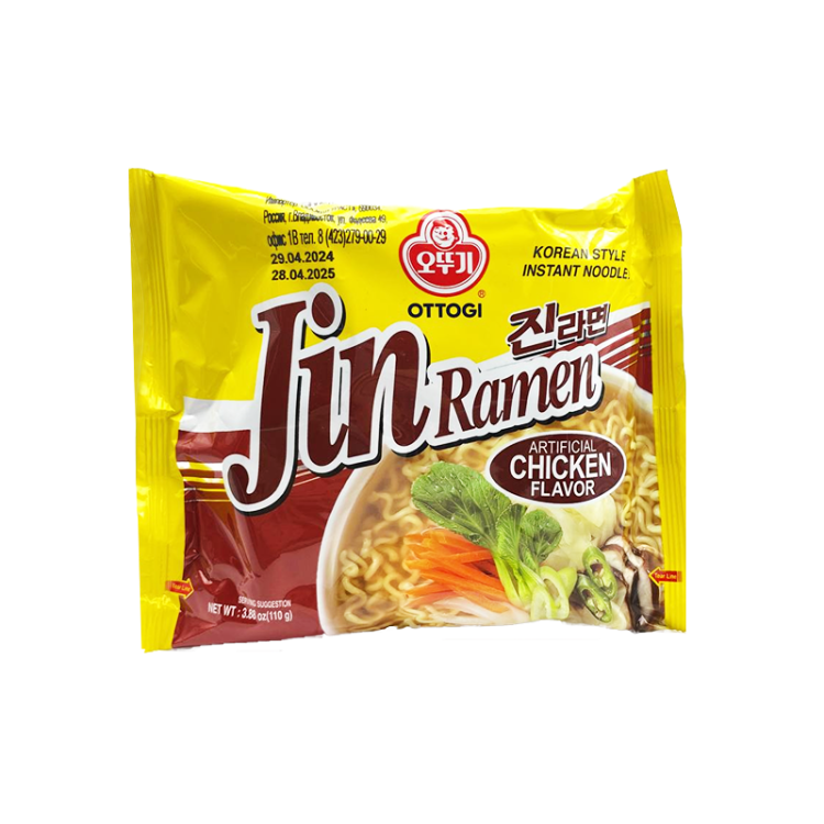 Лапша б\п Джин рамён со вкусом курицы Оттоги, 110 г
