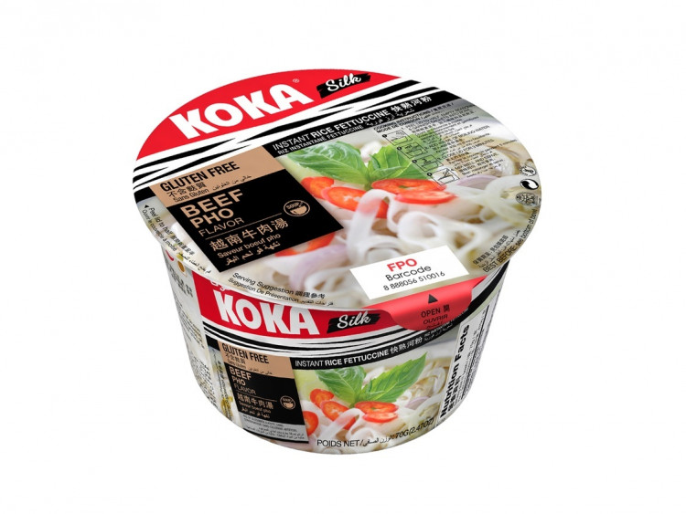 КОКА Сингапурская лапша б/п Силк со вкусом ФО БО с говядиной (чаша), 70 г