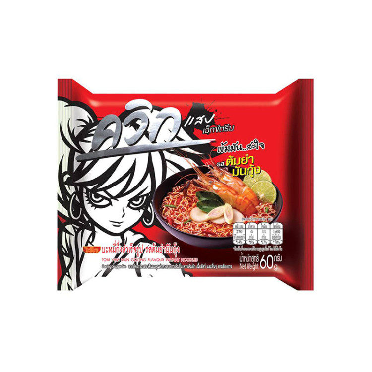 Лапша б/п Том ям со вкусом жареной креветки Waiwai, м/у 60 г