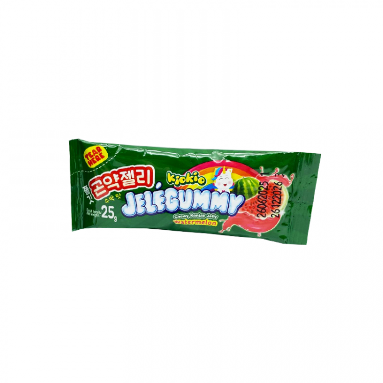 Желе жевательное конняку ТМ "Kiokio" со вкусоми арбуз, гуава, яблоко, 25 г