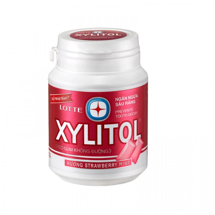 Жевательная резинка Xylitol Strawberry Mint клубника и мята, 58 г