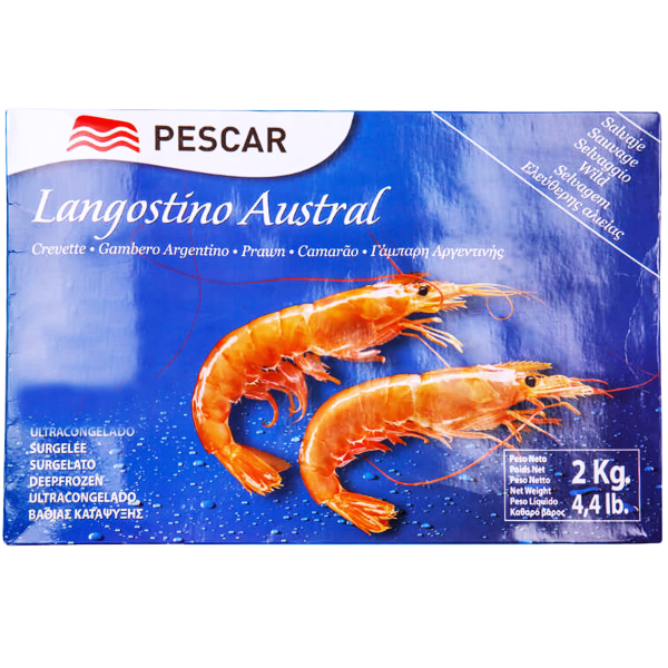 Креветки красные Аргентина (Лангустины) )21/30, 2 кг ВЫВОД