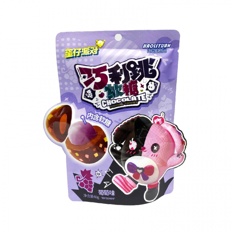 Мягкая шипучка со вкусом шоколада и винограда HaoLiYang, 60 г