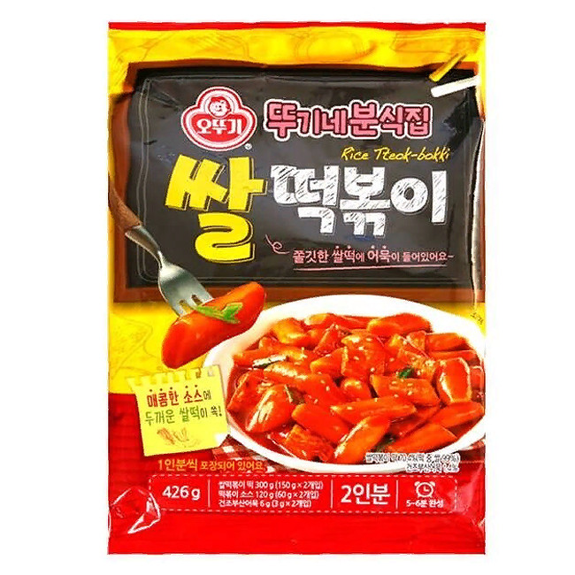Рисовые палочки Rice Tteok-bokki с острым соусом, 426 гр