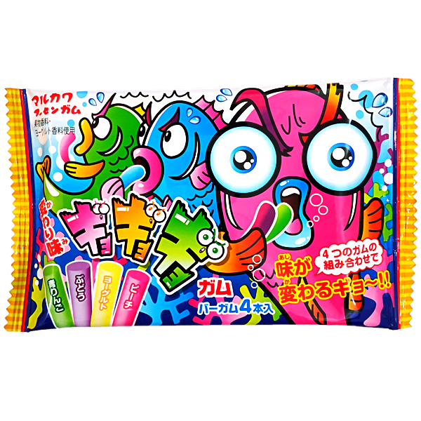 Жевательная резинка Марукава ассорти 4 вкуса Crazy Fish, 12,6 г