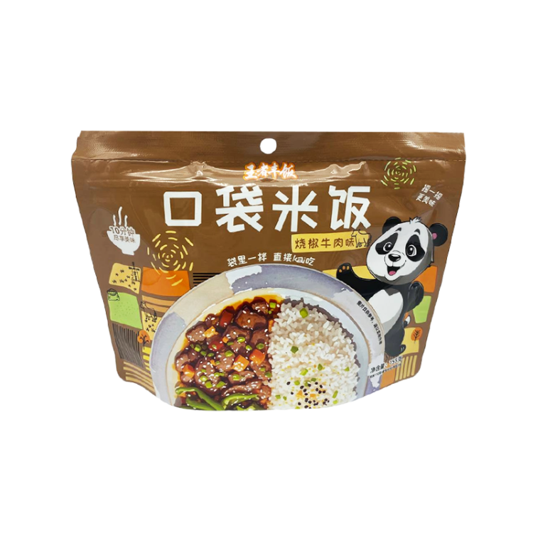 Рис быстрого приготовления со вкусом говядины с перцем Kouda Mifan, Китай, 155 г