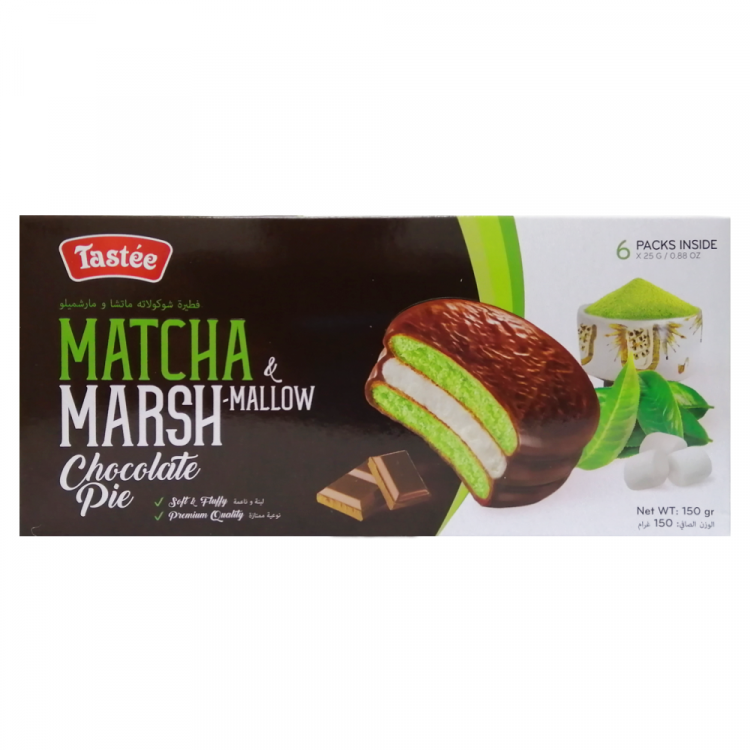 Печенье бисквитное с чаем Матча и маршмеллоу Chocolate Pie, 150 г