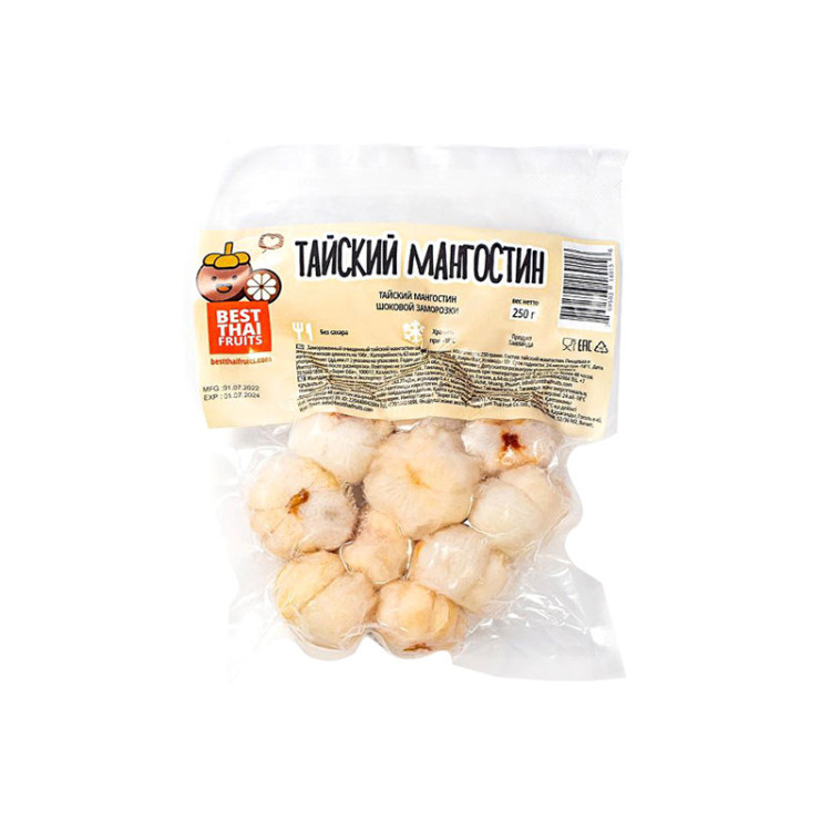 Мангостин очищенный замороженный Best Thai, 250 г