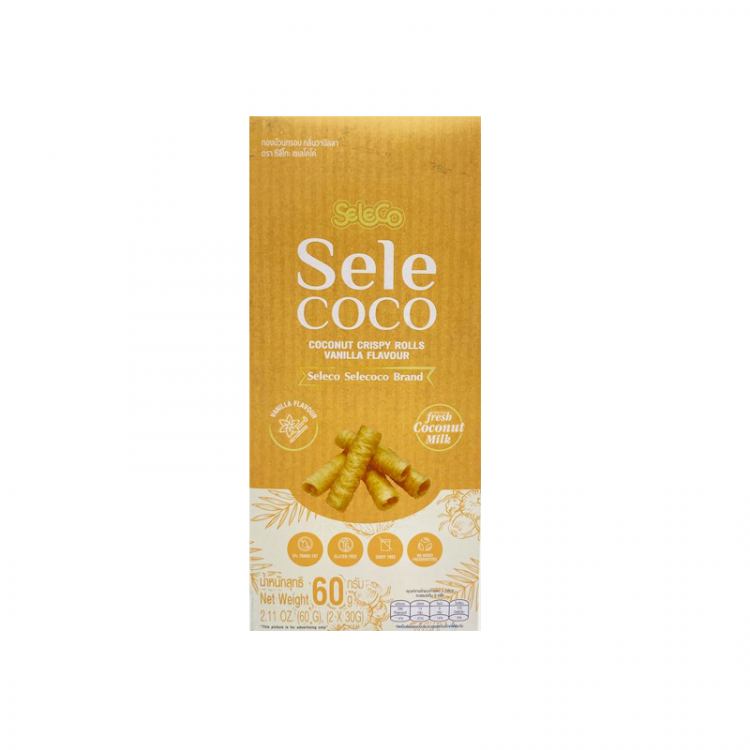 Кокосовые роллы со вкусом ванили Seleco, 60 г