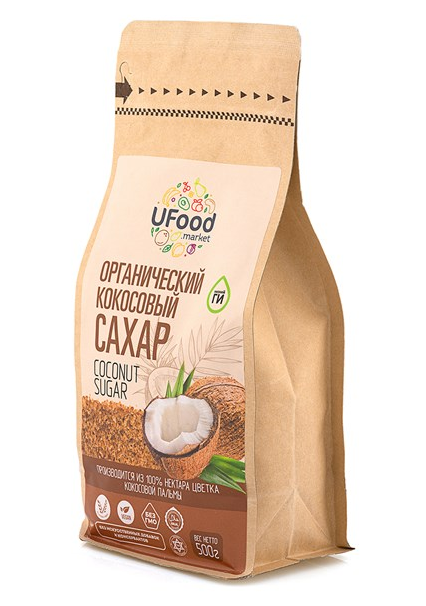Кокосовый сахар органический UFood market, 500 грВЫВОД