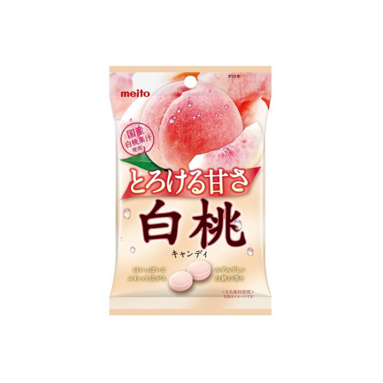Леденцы со вкусом персика Meito, 70 гр