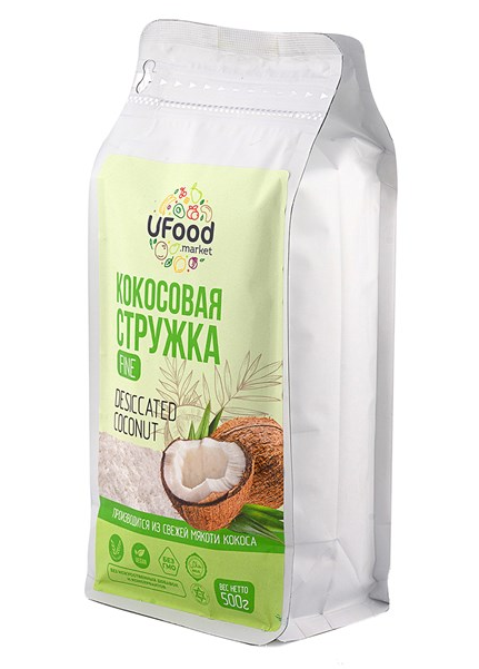 Кокосовая стружка FINE UFood market, 500 грВЫВОД