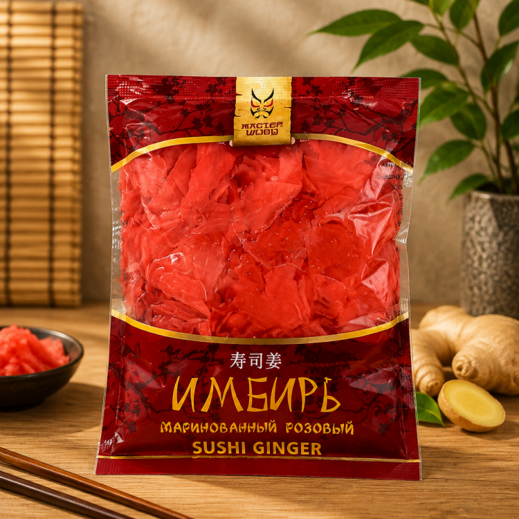 Имбирь маринованный розовый "Мастер Шифу" 150 гр