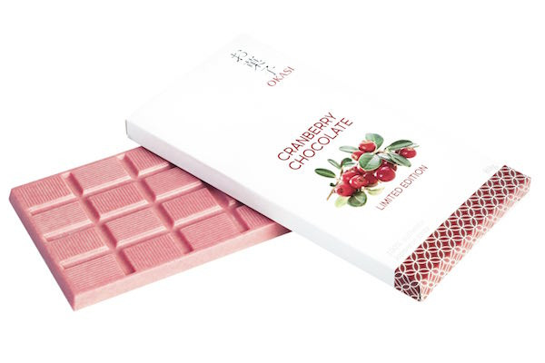 Шоколад с клюквой Okasi, 80 г