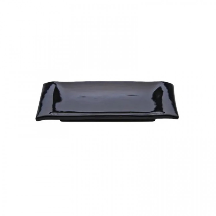 Тарелка прямоугольная без борта 28x19x2,5 см черн. 208(BLK)