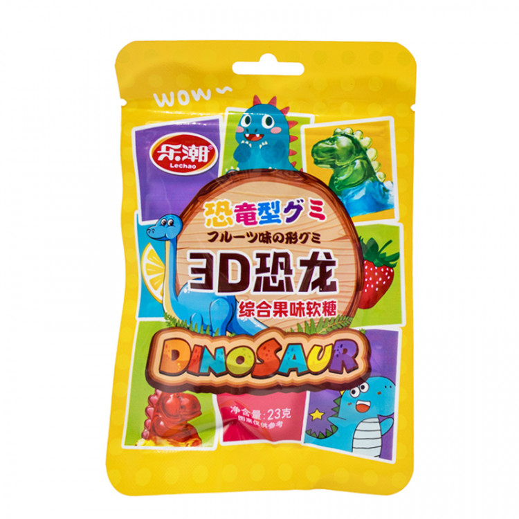 Конфеты жевательные фруктовые Динозавры Lechao, 23 г