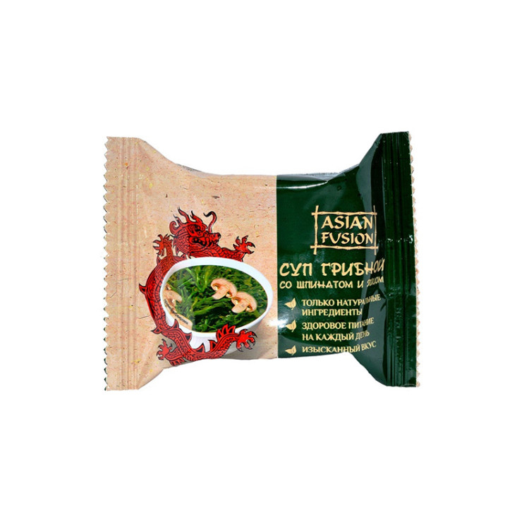 Суп б/п грибной со шпинатом и яйцом Asian Fusion, 12 гр