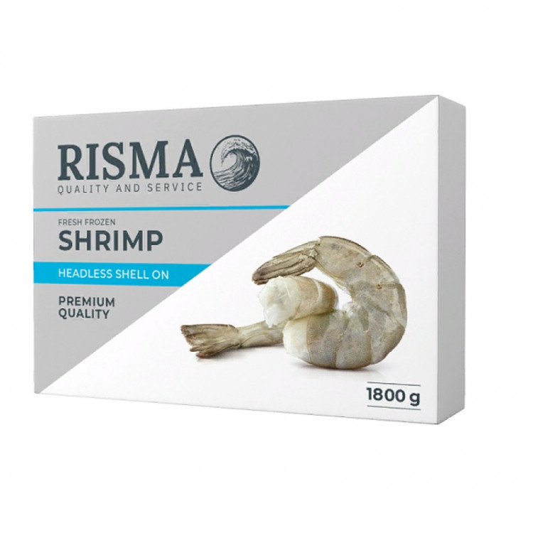 Креветки 21/25 с/м б/г Risma, блок 1,8 кг ВЫВОД