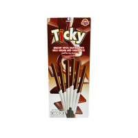 Печенье палочки с молочным кремом и шоколадом Ticky, 18 г