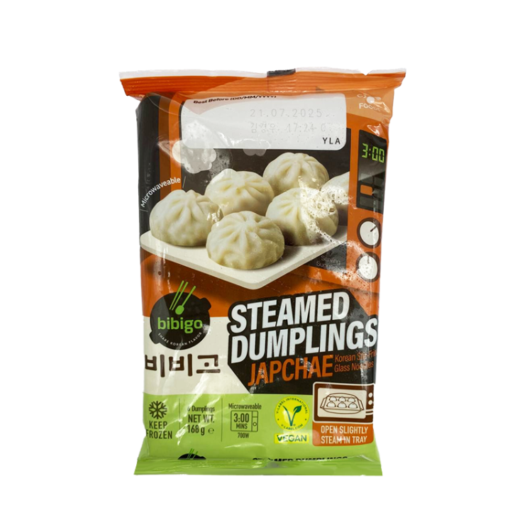 Овощные дамплинги на пару с чапче "Bibigo", 168 г