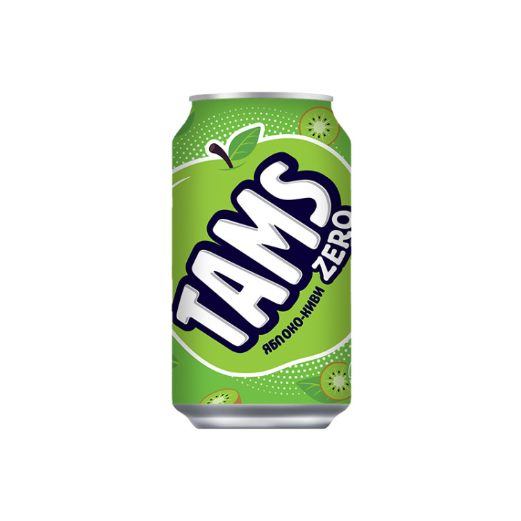 Напиток безалкогольный газированный яблоко киви Tams, 355 мл