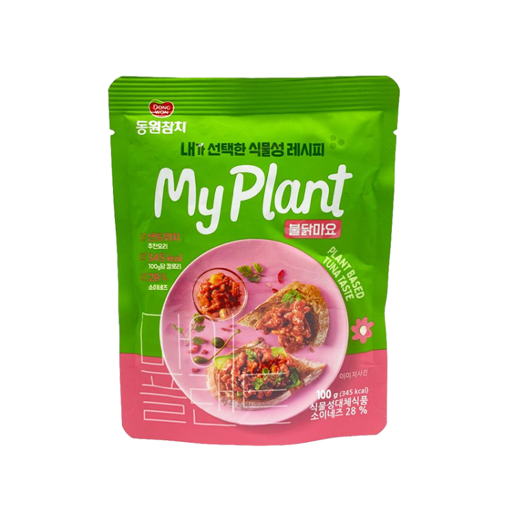 Веганский тунец в масле с острым майонезом Dong won 100 г