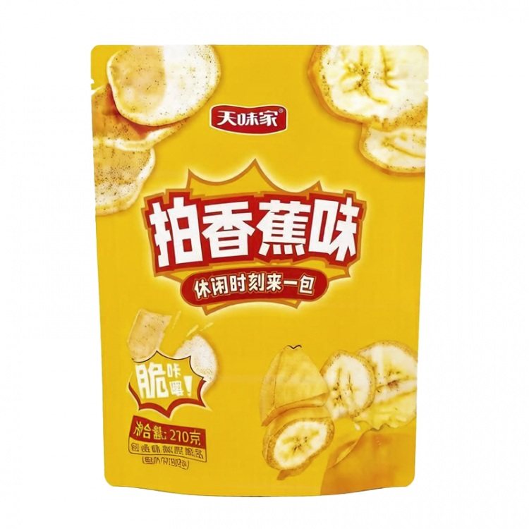Чипсы хлопьевые Tianweijia со вкусом банана, 270 г