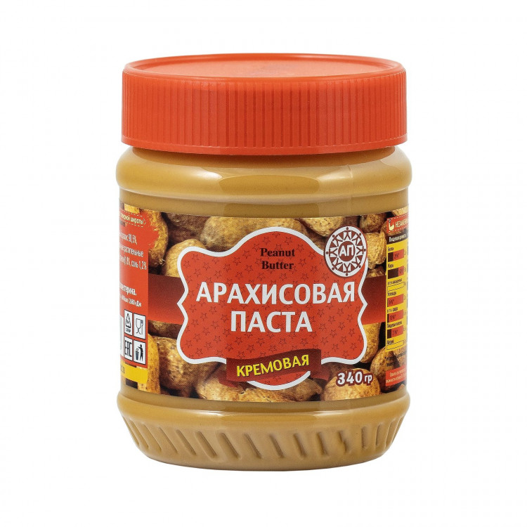 Паста арахисовая кремовая (красная банка), 340 гр