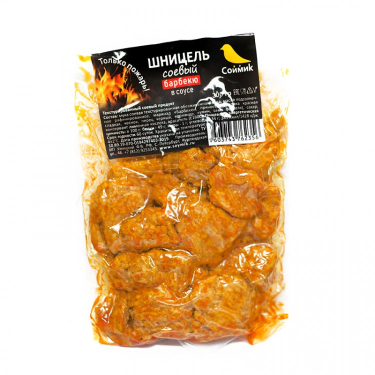 Шницель соевый в соусе барбекю, 300 гр