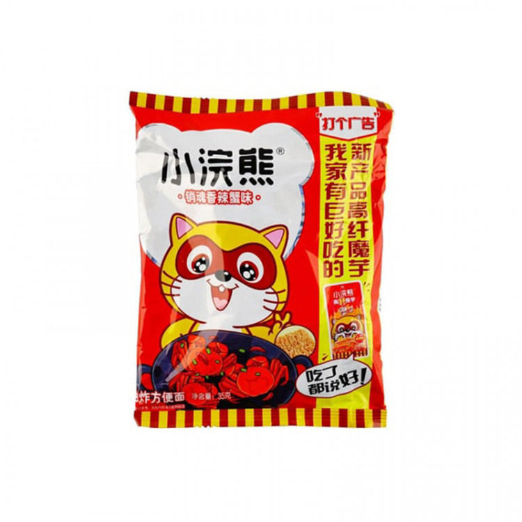 Лапша хрустящая с пряным крабовым вкусом Xiawanxiong, 40 гр