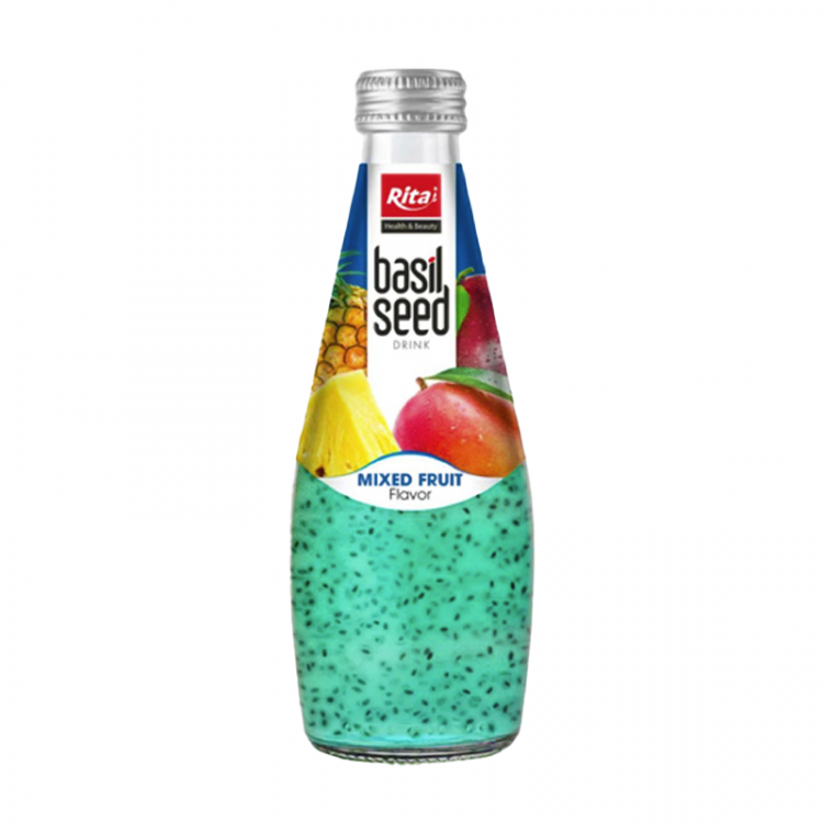 Напиток с соком манго, ананаса, маракуйи и семенами базилика Basil Seed Juice Drink, 290 мл