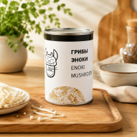 Грибы Еноки "Золотые нити", конс., "Вкус Азии", 400 г, Китай