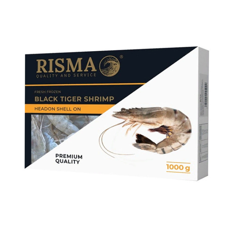 Тигровые креветки черные с/м  с/г 16/20 Risma, 1 кг