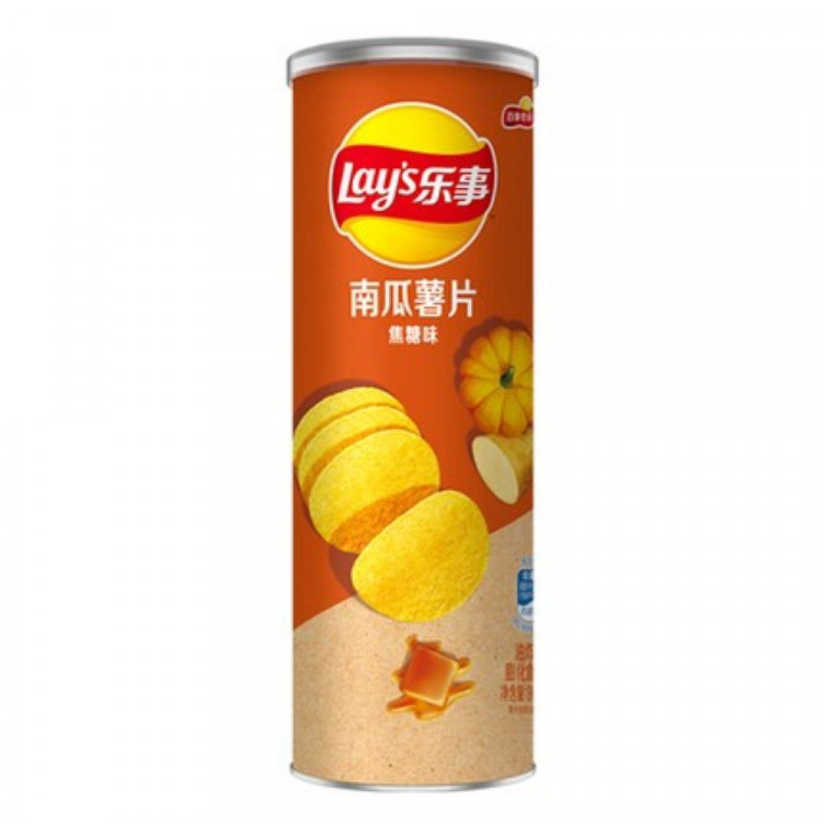 Чипсы Lay's  stax из картошки и тыквы со вкусом карамели, 90 гр