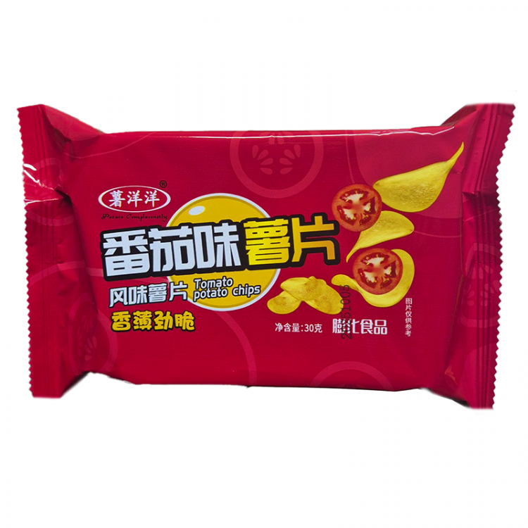 Чипсы картофельные со вкусом томата Shuyangyang, 30 г