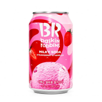 Напиток газированный Baskin Robbins Milky Soda Strawberry &amp; Vanilla, 350 мл