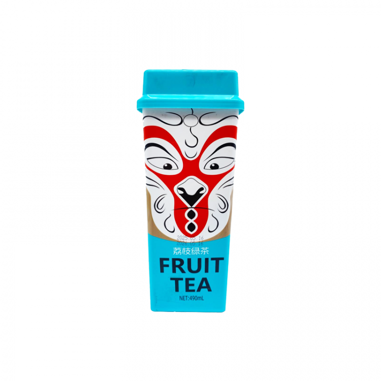 Напиток безалкогольный Zhenchun со вкусом зеленого чая и личи, 490 мл