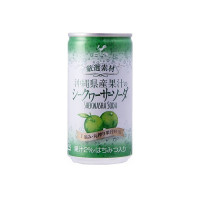 Напиток газированный  с сикуваса (цитрус с Окинава) "Tominaga", 185 мл, Япония