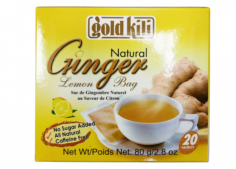 Имбирь натуральный с лимоном (в пакетиках), 80 г