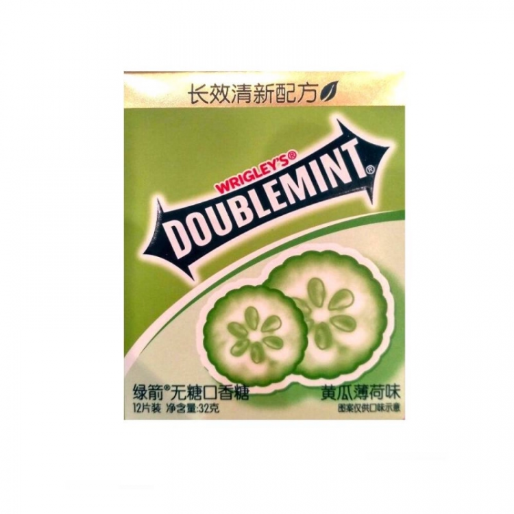 Жевательная резинка Doublemint со вкусом огурца, 32 гр