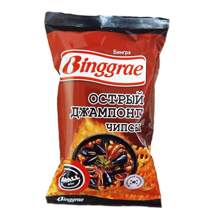 Чипсы Binggrae Острый Джампонг, 40 гр