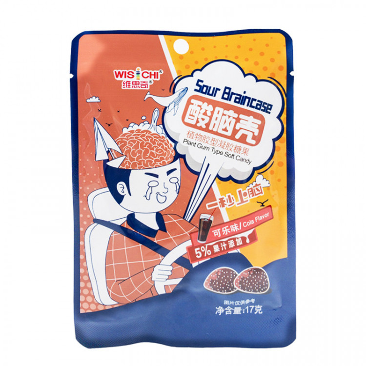 Конфеты желейные кислые Мозги со вкусом кола, 17 гр