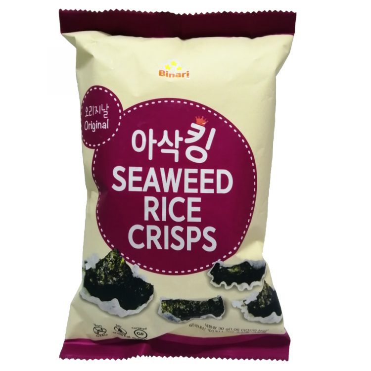 Снеки рисовые с водорослями оригинальные, 30 г