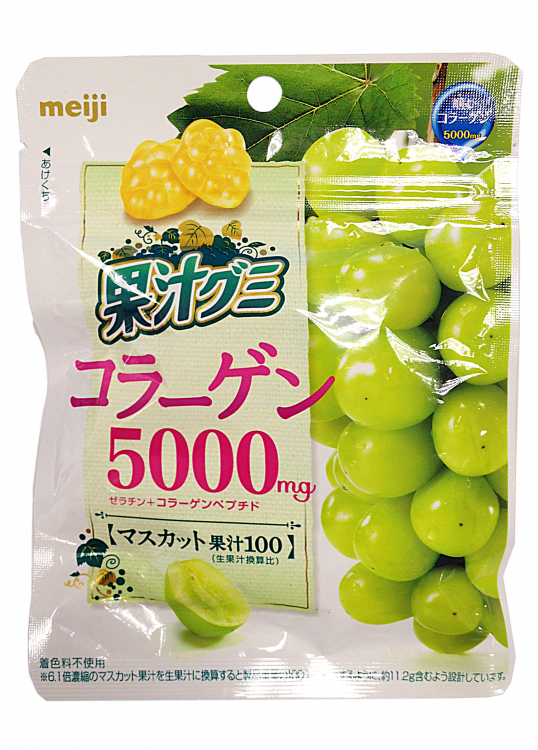 Мармелад виноград с коллагеном Meiji, 51 гр